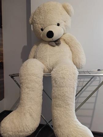 Белый мишка Тедди игрушка рост 180 см