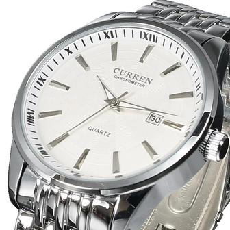Мужские кварцевые наручные часы Curren Chronometer новые в подарочной упак