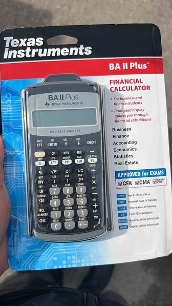 Texas instruments BA II Plus финансовый калькулятор. Доставка по РК.