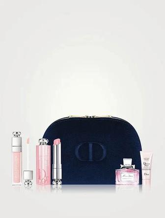 Dior Addict набор декоративной косметики блеск, бальзам для губ, духи, крем