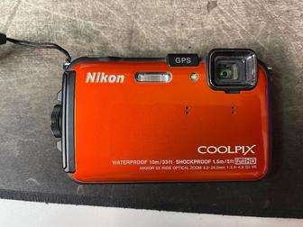 Фотоаппарат водо и пыле защищенный Nikon AW100+ принтер Canon Selphy CP510