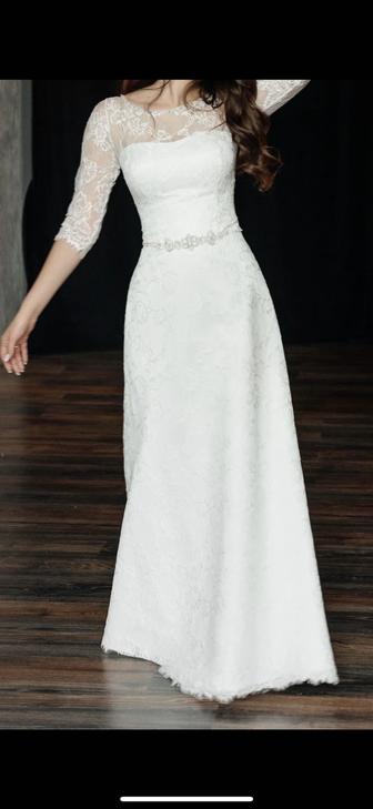 Свадебное платье А силуета. Размер 40-48, регулируется на корсете.