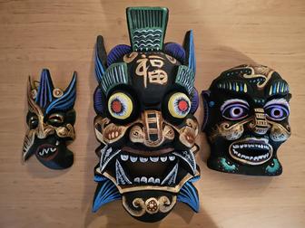 Традиционные китайские настенные маски ручной работы