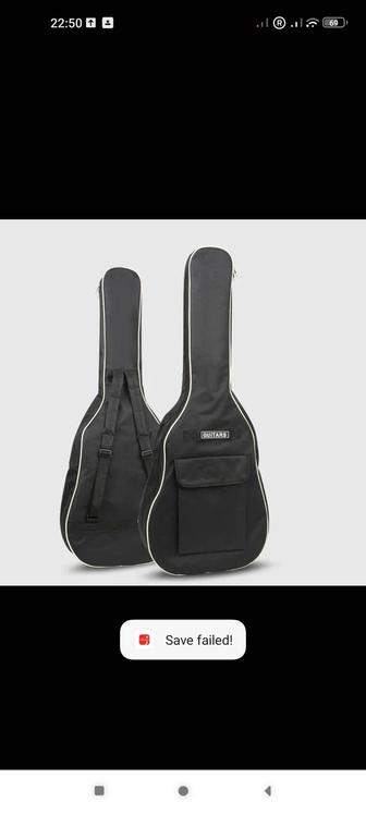 Чехол для гитары новый рюкзак сумка водонепроницаемый на молнии черный