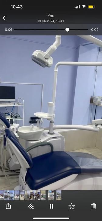 Стоматологическая установка (кресло) и мед инструменты