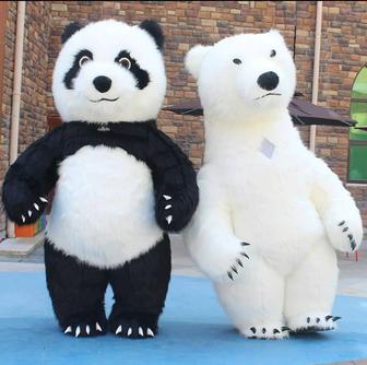 продажа костюмов , белый и коричневый мишки, панда, Тедди
