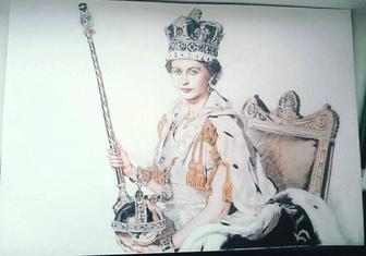 Продается рисунок королевы Великобритании