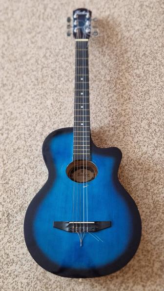 Гитара акустика синяя