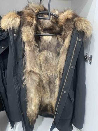 Продам мужская куртка на натуральный волчий мех,50 размер