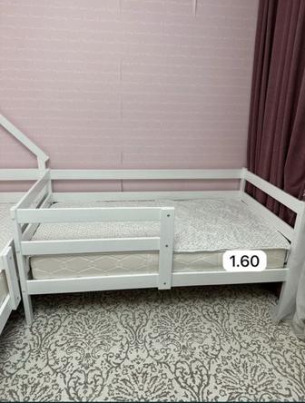 Детская кровать 160 см с матрасом