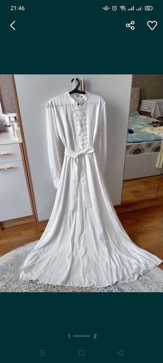Белое платье на сырга салу
