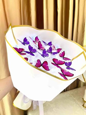 Букет из светящих бабочек / Подарок девушке г.Астана