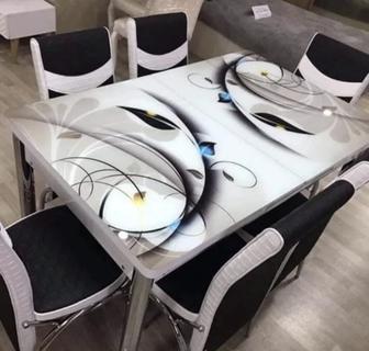 Комплект кухонного обеденного стола со стульями производство Турция.
