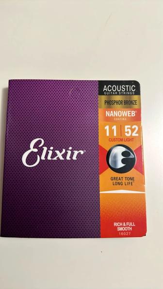 Струны Elixir для акустической гитары 16027 (11-52)