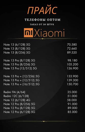 Оптом телефоны Xiaomi
