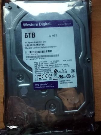 Новый 6 Tb жёсткий диск Western Digital Purple
