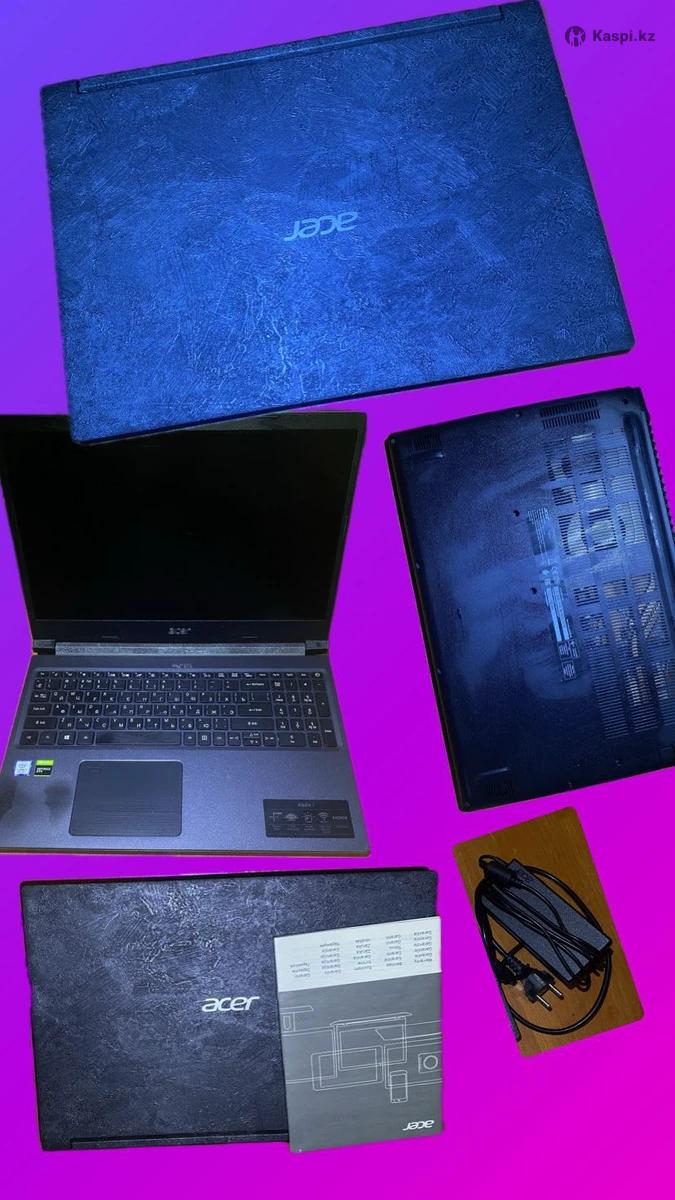 Продам Ноутбук Acer Aspire 7 Gaming A715-75G NH.Q87ER.00F черный:  №114985927 — ноутбуки в Алматы — Kaspi Объявления