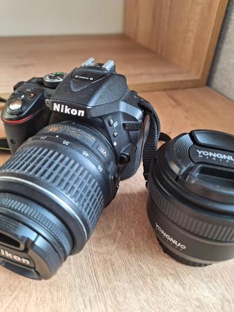 Продам фотоаппарат Nikon D5300 объектив YONGNUO 50mm