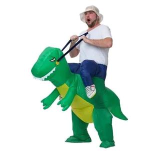 Забавный надувной костюм Наездник на динозавре. Для взрослых