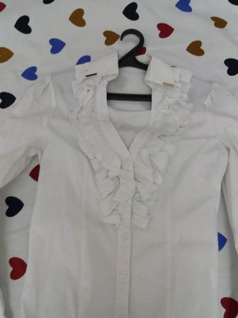 Белая рубашка боди 44-46 размера