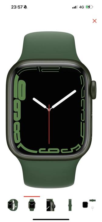 Смарт-часы Apple Watch Series 7 45 мм зеленый 2 месяц пользовался