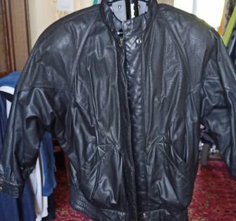 Куртка кожаная бомбер женская 50 размер