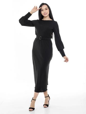 Платье шёлк чёрное элегантное