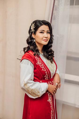 Платье на узату/кудалык (Свадебное) и национальный камзол