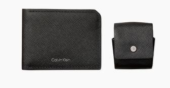 Подарочный набор от Calvin Klein Кошелек чехол для наушников, кожа.