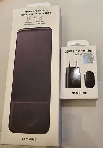 Беспроводное зарядное устройство для Samsung (три в одном)