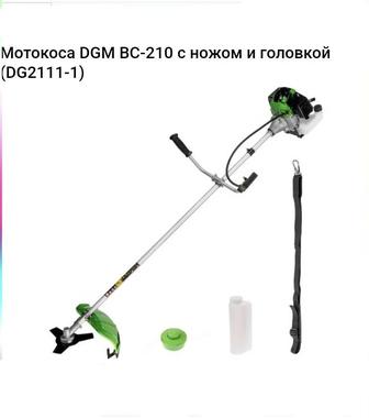 Мотокоса DGM BC-210 с ножом и головкой, триммер бензиновый
