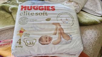 Продам подгузники Huggies elite soft 4 8-14 кг (33 шт)