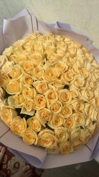 Цветы 101 Роза желтый