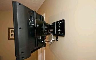 Установка кронштейна ТВ на стену