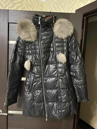 Зимняя куртка мех чернобурка