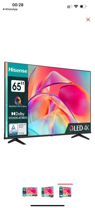 Телевизор Hisense 65E7KQ 165 см черный