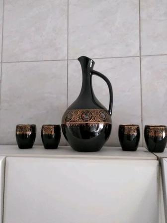 Набор коньячный Армения, позолота, коллекционный набор для вина