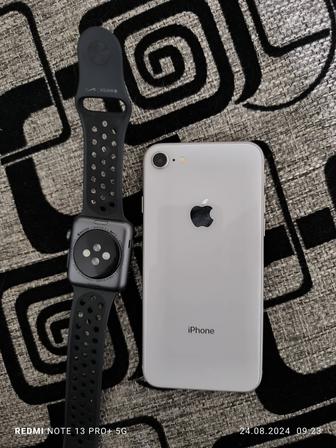 Айфон 8 64гб В идеальном состоянии в подарок apple watch 3 nike