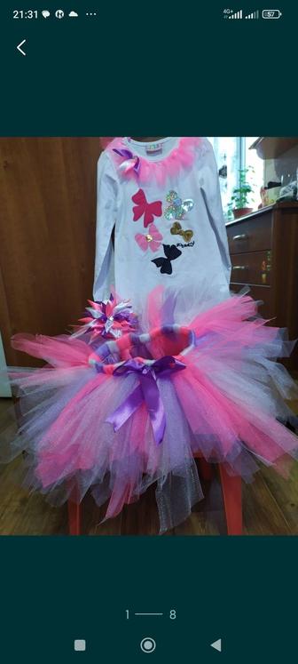 Костюм цветочек-фея-бабочка от 3-до 5 лет. Шикарное платье 5-7 лет.