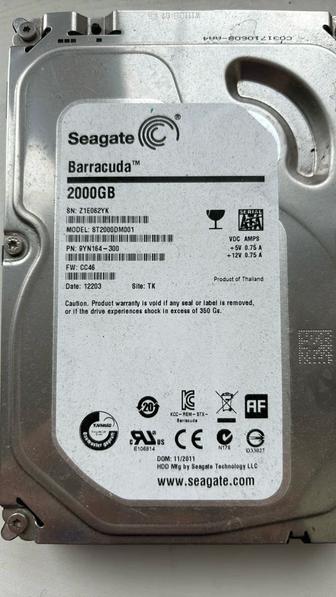 Продам жесткий диск Seagate 2 Тб