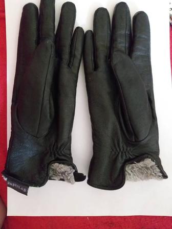 Кожаные женские перчатки Papular на зиму