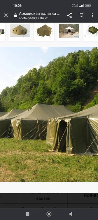 Продам армейскую бескаркасную палатку