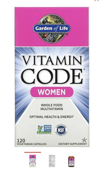 Garden of Life мультивитамины Vitamin Code Women 120 капсул