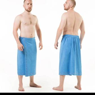 Килт мужской полотенце на липучке для бани
