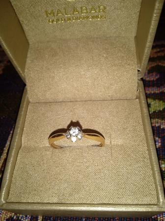 Золотое кольцо 585 пробы с фианитом,помолвочное