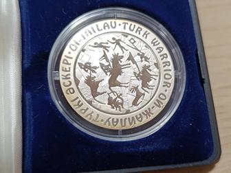Монета Тюркский воин / Түркі әскері, серебро, 24 гр.
