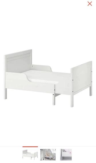 Кровать IKEA Сундвик, цвет белый, размер 80x200см