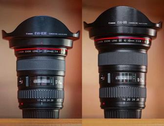 Объективы Canon EF 17-40mm f/4.0L USM и Canon EF 16-35mm f/2.8L II USM