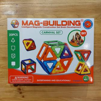 Детский Магнитный конструктор Mag-Building 20 pcs. Крупные детали.
