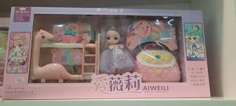 Кукла японская в комплекте с кроваткой и др